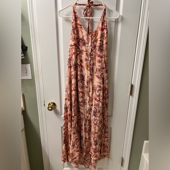 MINKPINK Dresses & Skirts - MINKPINK Pink Floral Halter Maxi Dress